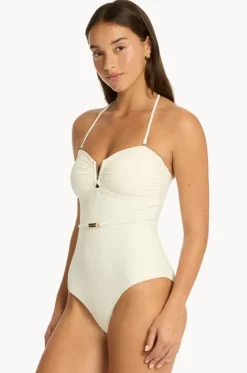 Nautique V Bar Bandeau One Piece|Sea Level Best