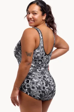 Nights Rose DD/E Cup Zip Front One Piece|Funkita Clearance