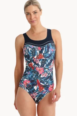Oasis Ruched Scoop Neck One Piece|Poolproof