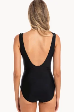 Odesssa Zip V Neck One Piece|Togs Swimwear Best