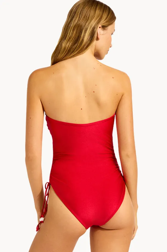 Palermo DD Cup Drawstring Bandeau One Piece|Seafolly Online