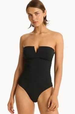 Palisades Vee Bandeau One Piece|Sea Level New