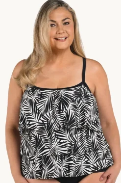 Palm Retreat Tiered Tankini Separate +|Maxine Clearance