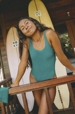 Palm Shadows High Leg One Piece|Roxy Hot