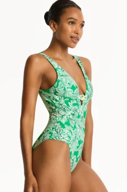 Palmera Chain Link Longline One Piece|Sea Level Outlet