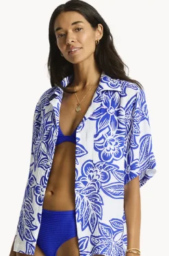 Palmera Resort Bowling Shirt|Sea Level Sale