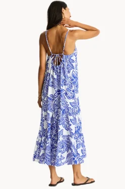Palmera Resort Tiered Midi Sundress|Sea Level Discount