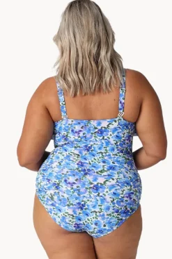 Pansy Long Frill V Neck One Piece|Capriosca Best