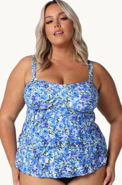 Pansy Tiered Bandeau Tankini Separate|Capriosca