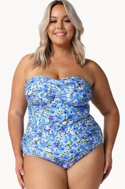 Pansy Twist Front Bandeau One Piece|Capriosca Outlet