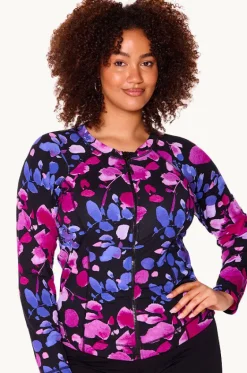 Paper Flowers Long Sleeve Suntop|Genevieve Best