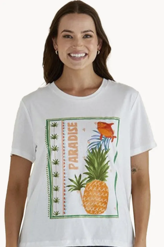 Paradise Beach Ellia Crew Tee|Betty Basics Sale