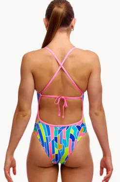 Pillared Tie Me Tight One Piece|Funkita Online
