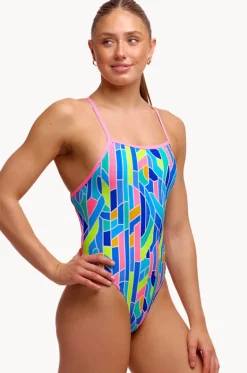 Pillared Tie Me Tight One Piece|Funkita Online