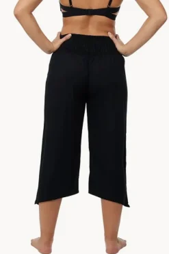 Plain 3/4 Rouched Tie Pants|Go Girl New