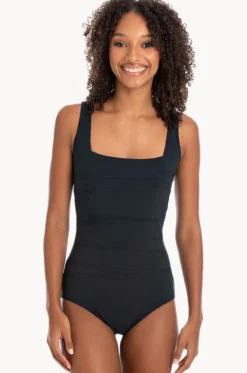 Plain Binded Square Neck One Piece|Togs Swimwear Hot