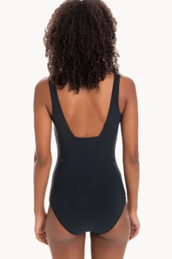 Plain Binded Square Neck One Piece|Togs Swimwear Hot