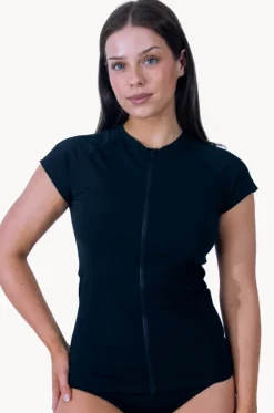 Plain Cap Sleeve Suntop|Base Swim Best