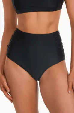 Plain Gathered High Waist Pant|Base Swim Best