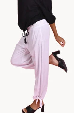 Plain Long Rouched Tie Pants|Go Girl Outlet