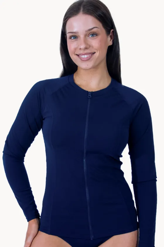 Plain Long Sleeve Suntop|Base Swim Outlet