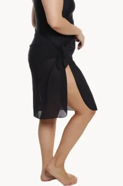 Plain Mesh Long Sarong|Capriosca Discount