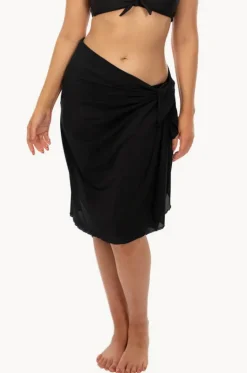 Plain Mesh Long Sarong|Capriosca Discount