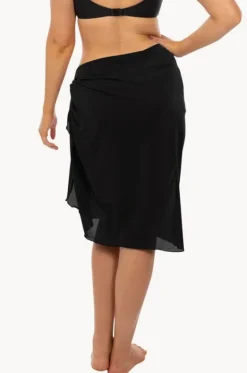 Plain Mesh Long Sarong|Capriosca Discount