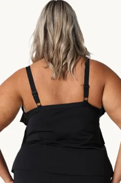 Plain Tiered Frill Tankini Separate|Capriosca New