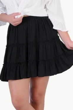 Plain Tiered Skirt|Go Girl Online