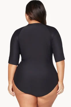 Plains Short Sleeve Zip Sunsuit|Artesands Hot