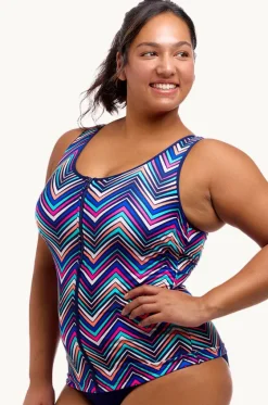 Point Out DD/E Cup Zip Front Tankini Separate|Funkita Best