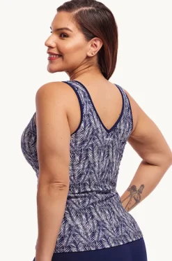 Pressure Palm DD/E Cup Zip Front Tankini Separate|Funkita Online