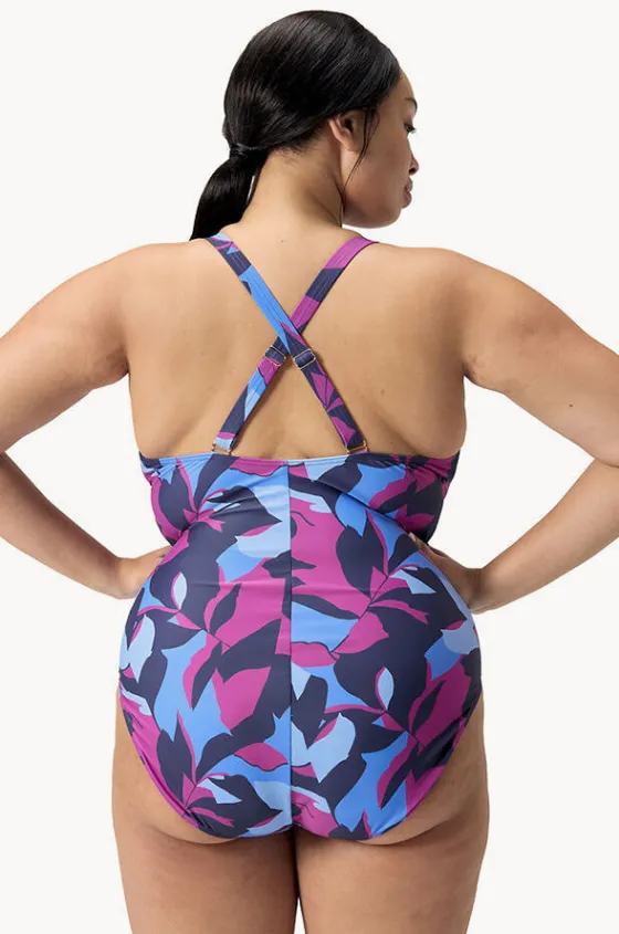Printed Shaping V Neck One Piece|Speedo New