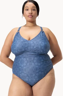 Printed Shaping V Neck One Piece|Speedo Clearance