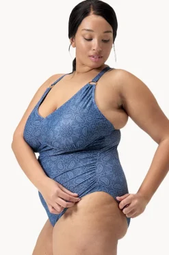 Printed Shaping V Neck One Piece|Speedo Clearance