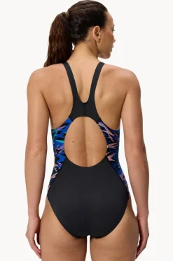 Printed Splice Muscleback One Piece|Speedo Online