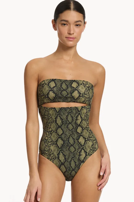 Python Splice Bandeau One Piece|Jets