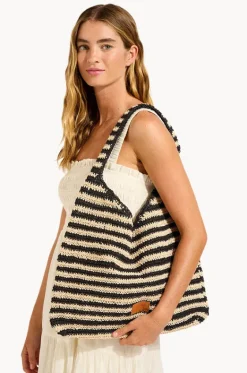 Raffia Stripe Tote Bag|Seafolly Online
