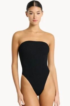 Recycled Fane Bandeau One Piece|Bond-eye