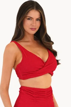 Retro Deco F/G Cup Wrap Front Bra|Moontide Clearance