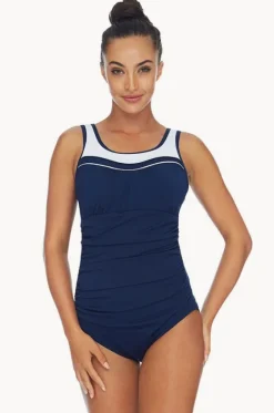 Ruched Scoop Neck One Piece|Poolproof Online