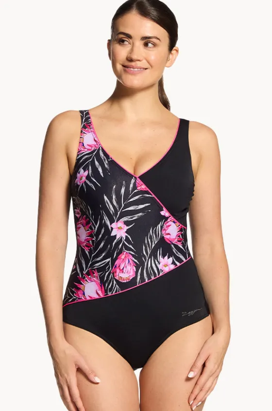 Safari Leaf Wrap Front One Piece|Zoggs Discount