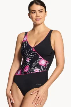 Safari Leaf Wrap Front One Piece|Zoggs Discount