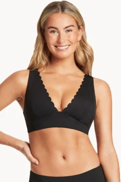 Scalloped Longline Tri|Sea Level Sale