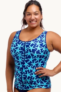 See Stars DD/E Cup Zip Front Tankini Separate|Funkita Discount
