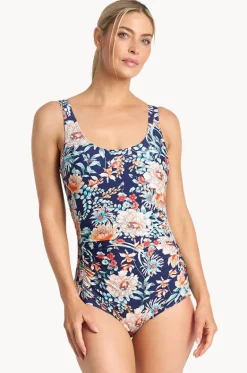 Select Floral Pintuck One Piece|Jantzen