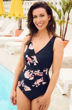 Select Floral Surplice One Piece|Jantzen Best