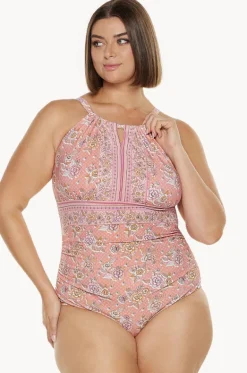 Seychelles Keyhole High Neck One Piece|Capriosca New