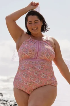 Seychelles Keyhole High Neck One Piece|Capriosca New